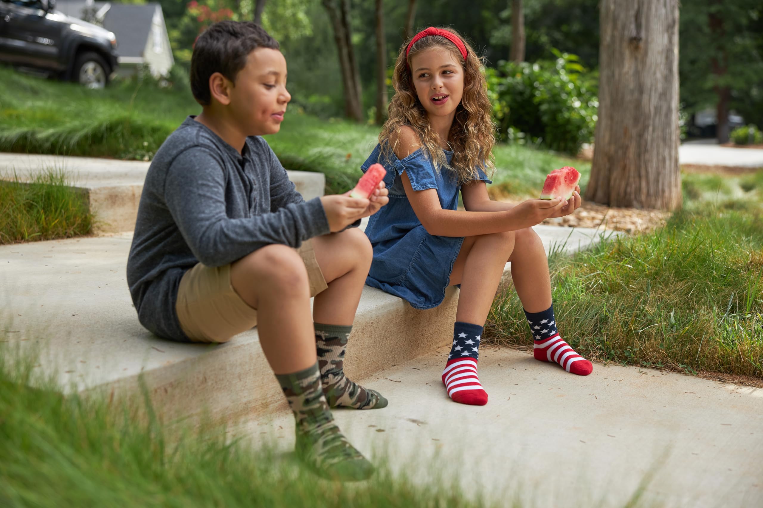 K. Bell Socks Kids' Fun Conversation Starter Crew Socks-1 Pairs-Cool Casual Novelty Gifts