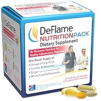 DeFlame Nutrition Pack Supplement - 30 Daily Multivitamin Packs - Omega 3 Fish Oil with EPA and DHA, Rosemary, Bioflavonoids, Ginger, Curcumin Turmeric Supplement