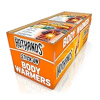 HotHands Body Warmers With Adhesive - Long Lasting Safe Natural Odorless Air Activated Warmers - Up to 12 Hours of Heat - 40 Individual Warmers