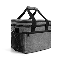 AMPACE Travel Carrying Storage Case for Nintendo Switch/ for Switch OLED Model and Other Small Game Console, Waterproof and Large Capacity Travel Carry Case, Enjoy Games Anywhere Anytime (Grey)