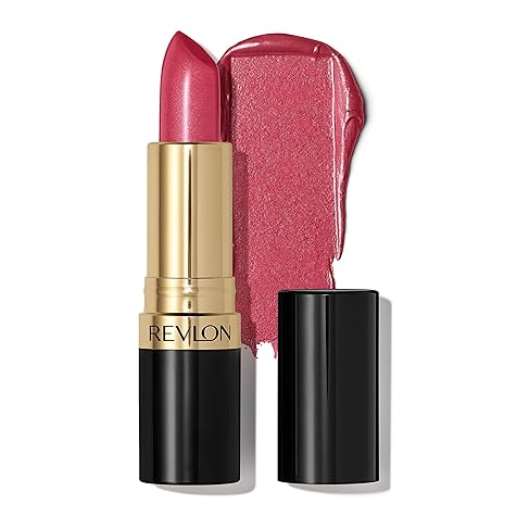 Revlon Super Lustrous Lipstick, High Impact Lipcolor with Moisturizing Creamy Formula, Infused with Vitamin E and Avocado Oil in Plum / Berry Pearl, Wine with Everything (520)