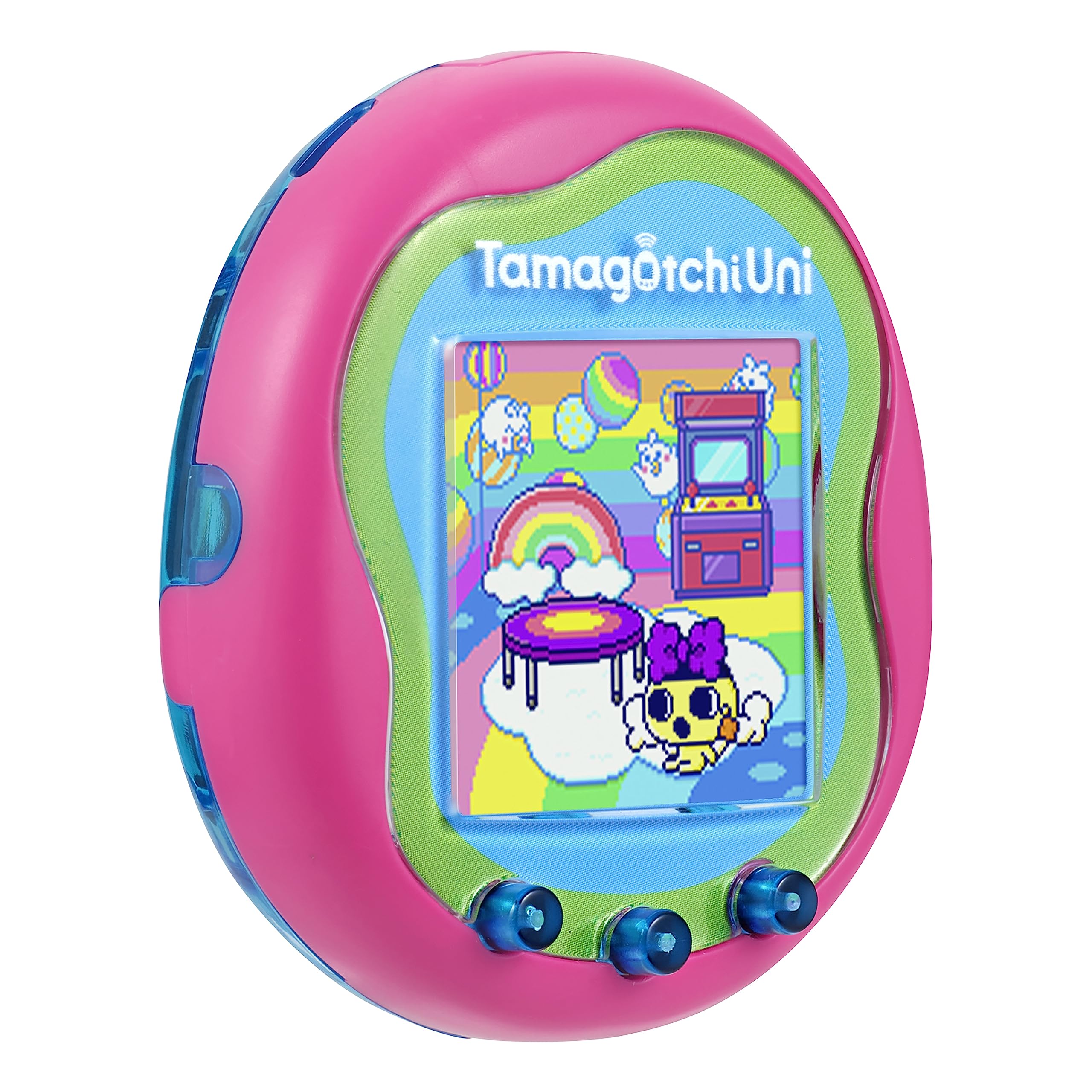 Tamagotchi Uni - Pink Electronic Pet & Black Band Bundle