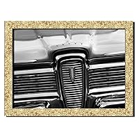 Classic Car Wall Art Decor Picture Painting Poster Print on Fine Art Paper Panels Pieces - Vintage Car Theme Wall Decoration Set - Vintage Wall Picture for Showroom Office 12 by 16 in