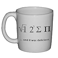 I Ate Some Pie Ceramic Mug, 11oz Funny Clever Math Nerd Equation Coffee Tea Mug