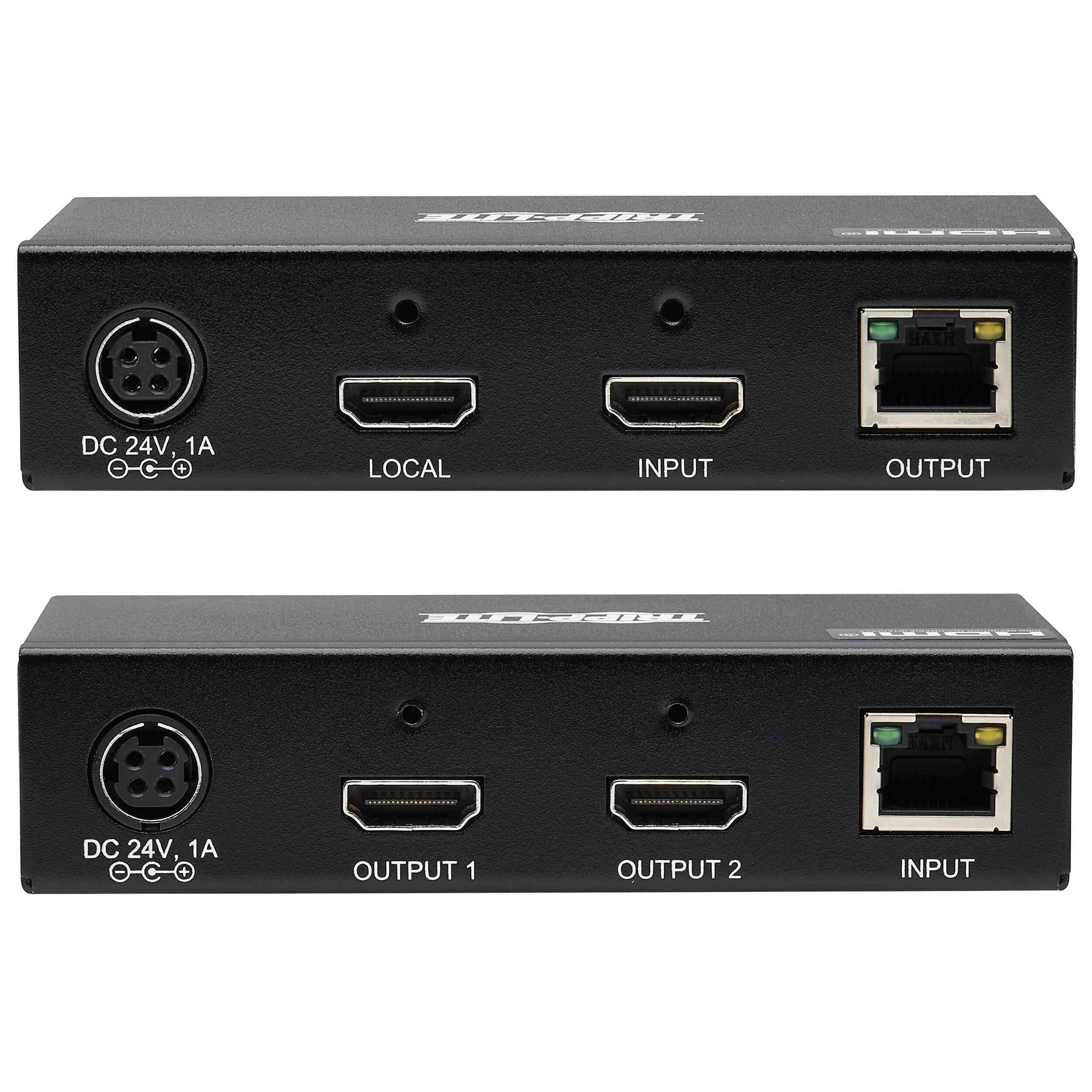 Tripp Lite HDMI Over Ethernet Cat6 Extender Kit Transmitter/Receiver - Up to 230 feet or 70.1 Meters - 4K 60Hz Video, HDR, PoC, TAA Compliant (B127A-2A1-BHBH)