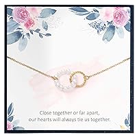 2 Heart Bracelet Our Hearts Will Always Tie Us Together Bracelet Personalized Jewelry Gifts for Sisters Gifts for Her