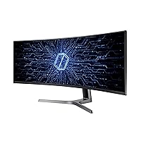 SAMSUNG 49” Odyssey CRG Series Dual QHD (5120x1440) Curved Gaming Monitor, 120Hz, QLED, HDR, Height Adjustable Stand, Radeon FreeSync, LC49RG90SSNXZA