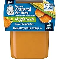 Gerber 2nd Foods Sweet Potatoes & Corn, 4 Ounce Tubs, 2 Count (Pack of 8)