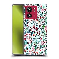 Head Case Designs Officially Licensed Micklyn Le Feuvre Tropical Ink White Watercolour Garden Soft Gel Case Compatible with Motorola Moto Edge 40