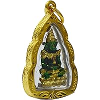 Thailand Jewelry Amulet Emerald Buddha Powerful Wealth Lucky for Life Pendant