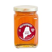 Swan's Wild Raspberry Honey – Jammy, Fruity, Guava Fresh Notes – US Grade A Honey – Glass Jar 16oz, 454g (1 BOTTLE)