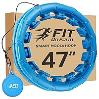 Infinity Weighted Hula Fit Hoop for Adult Weight Loss, 2 in 1 Smart Fitness Exercise Hoop for Women Abs Workout, Fit on Form 24/28/32 Detachable Knots