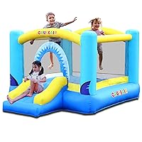 Inflatable Bounce House for Kids Jumping Outdoor&Indoor,Bouncy Castle with Durable Double Sewn,Basketball Hoop,Shark Theme