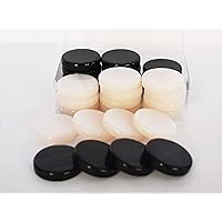 30 Acrylic Backgammon Checkers - Chips Black & Ivory 1.4 inches