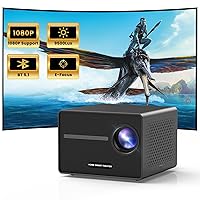HAPPRUN Projector, [Electric Focus] Mini Projector, 1080P Support Portable Bluetooth Projector With Speaker, 200