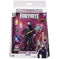 Fortnite Legendary Series Rabbit Raider (Dark), 6-inch Highly Detailed Figure with Harvesting Tool, Weapons, Back Bling, and Interchangeable Faces Multicolor FNT0857