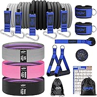 WALITO Exercise Bands Set, Resistance Bands with Handles, Booty Bands for Yoga, Pilates, Fort Rehab, Gym and Home Workout.