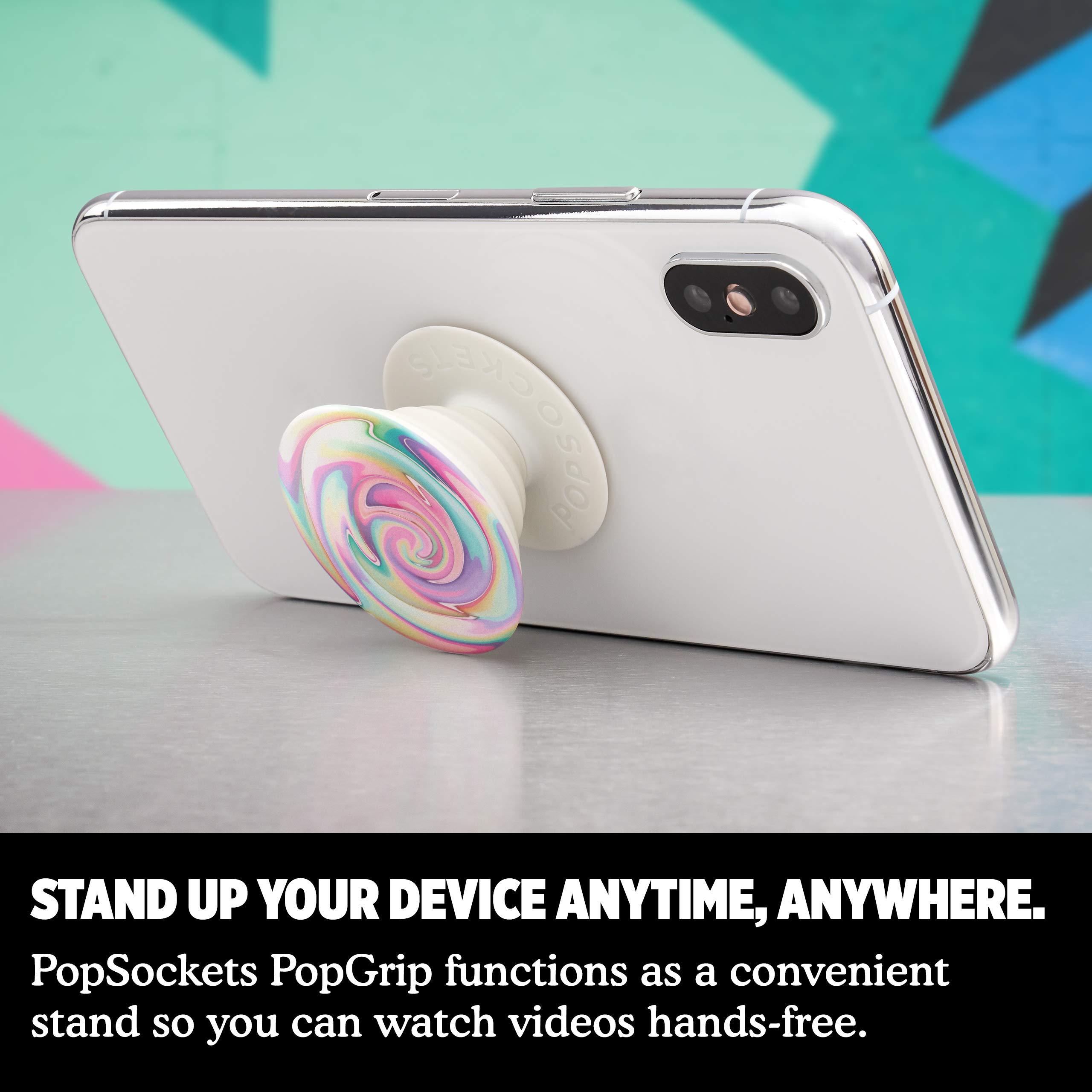 PopSockets: Phone Grip with Expanding Kickstand, Pop Socket for Phone - Jawbreaker Gloss
