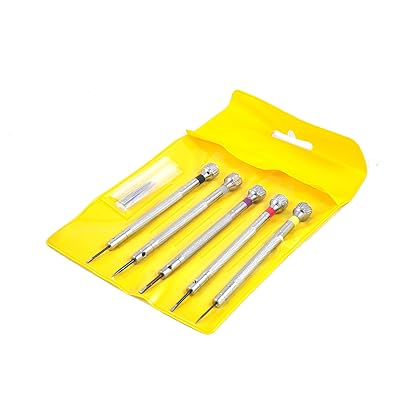 SWISS REIMAGINED 5 pc. Precision Screwdriver Set - for Watch Repair and Bracelet - w/ 5 Extra Blades