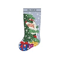 Stocking Cross Stitch Patterns PDF, Personalized Counted Modern Easy DMC Holiday Stockings, Cute Santa Claus, Christmas Tree, Gifts, Snow Simple Design for Beginner DIY, Digital Download