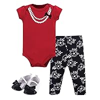 Little Treasure Unisex Baby Cotton Bodysuit, Pant and Shoe Set