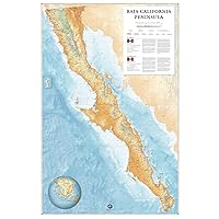 Benchmark Maps: Baja California Peninsula Wall Map - 25 x 39 inches - Front Lamination