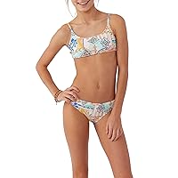 O'NEILL Girl's Scoop Neck Swimsuit - Swim Set for Girls with Matching Bikini Top and Bottom