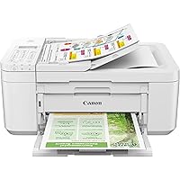 Canon PIXMA TR4723 Wireless Color All-in-One Inkjet Printer, White - Print Copy Scan Fax - 4800 x 1200 dpi, Auto 2-Side Printing, 20-Sheet ADF, 2-Line LCD Display, Tillsiy