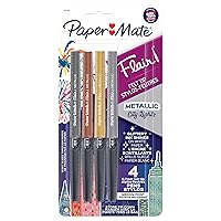 Paper Mate Flair Felt Medium Tip Set, 4-Pen Metallic Colors Set