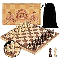 Vahome Magnetic Chess Board Set for Adults & Kids, 15 Wooden Folding Chess  Boards, Handcrafted Portable Travel Chess Game with Pieces Storage Slots 