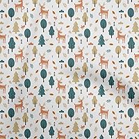 Cotton Jersey White Fabric Kids Dress Material Fabric Print Fabric by The Yard 58 Inch Wide
