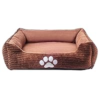 long rich Rectangle Bolster Pet Bed, Dog Bed Medium Size