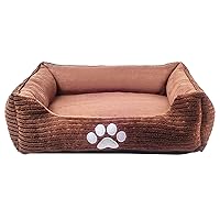 Rectangle Bolster Pet Bed, Dog Bed Medium Size