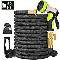50FT Expandable Garden Hose - Flexible Hose with Extra Strength Fabric 4-Layers Latex 3/4