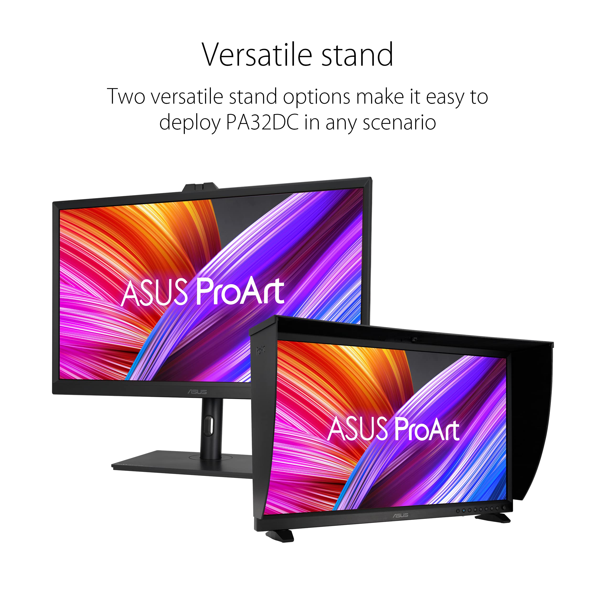 ASUS ProArt Display 31.5” 4K OLED Professional Monitor (PA32DC) - Built-in Motorized Colorimeter, Color Accuracy ΔE1, 99% DCI-P3, USB-C, Auto Calibration, Compatible with Laptop & Mac Monitor,BLACK