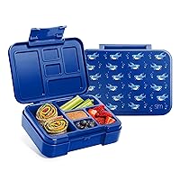 Simple Modern Bento Lunch Box for Kids | BPA Free, Leakproof, Dishwasher Safe | Lunch Container for Boys, Toddlers | Porter Collection | 5 Compartments | Shark Bite