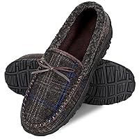 Mens Slippers Moccasins House Shoes for Men Indoor Outdoor Memory Foam Slippers