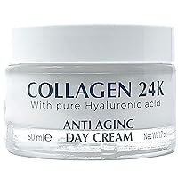 • COLLAGEN 24K • Anti-Aging Day Cream • Face and Neck Moisturizer with pure Hyaluronic Acid • Made in Italy. Delfanti-Milano • COLLAGEN 24K • Anti-Aging Day Cream • Face and Neck Moisturizer with pure Hyaluronic Acid • Made in Italy.