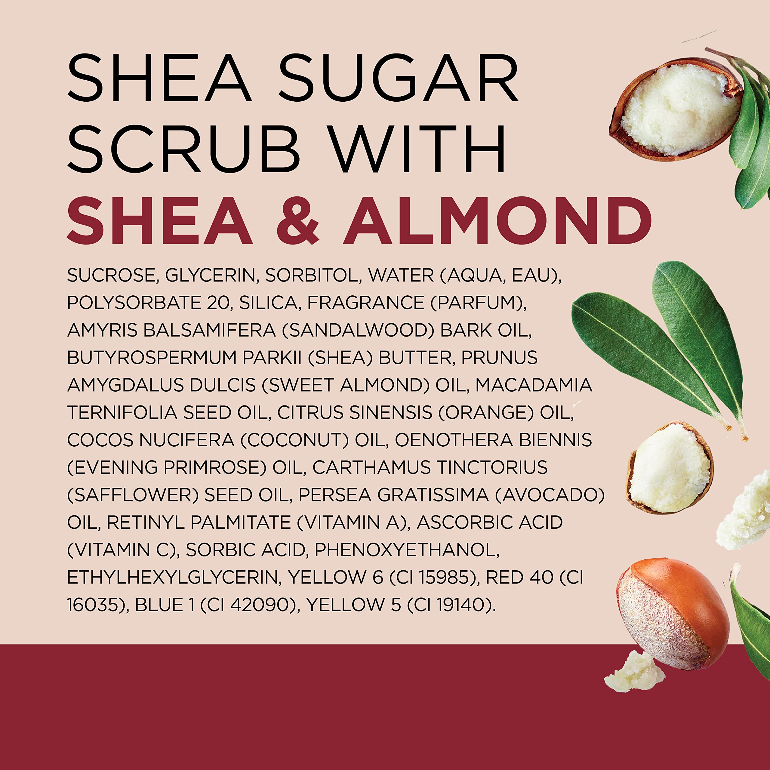 Dr Teal's Shea Sugar Body Scrub, Shea Butter with Almond Oil & Essential Oils, 19 oz (Pack of 3) (Packaging May Vary)