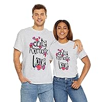 Cute Romantic Love Emotional Bond Affection Lover Tee Romantic Relationship Forever Support Unisex Heavy Cotton T-Shirt