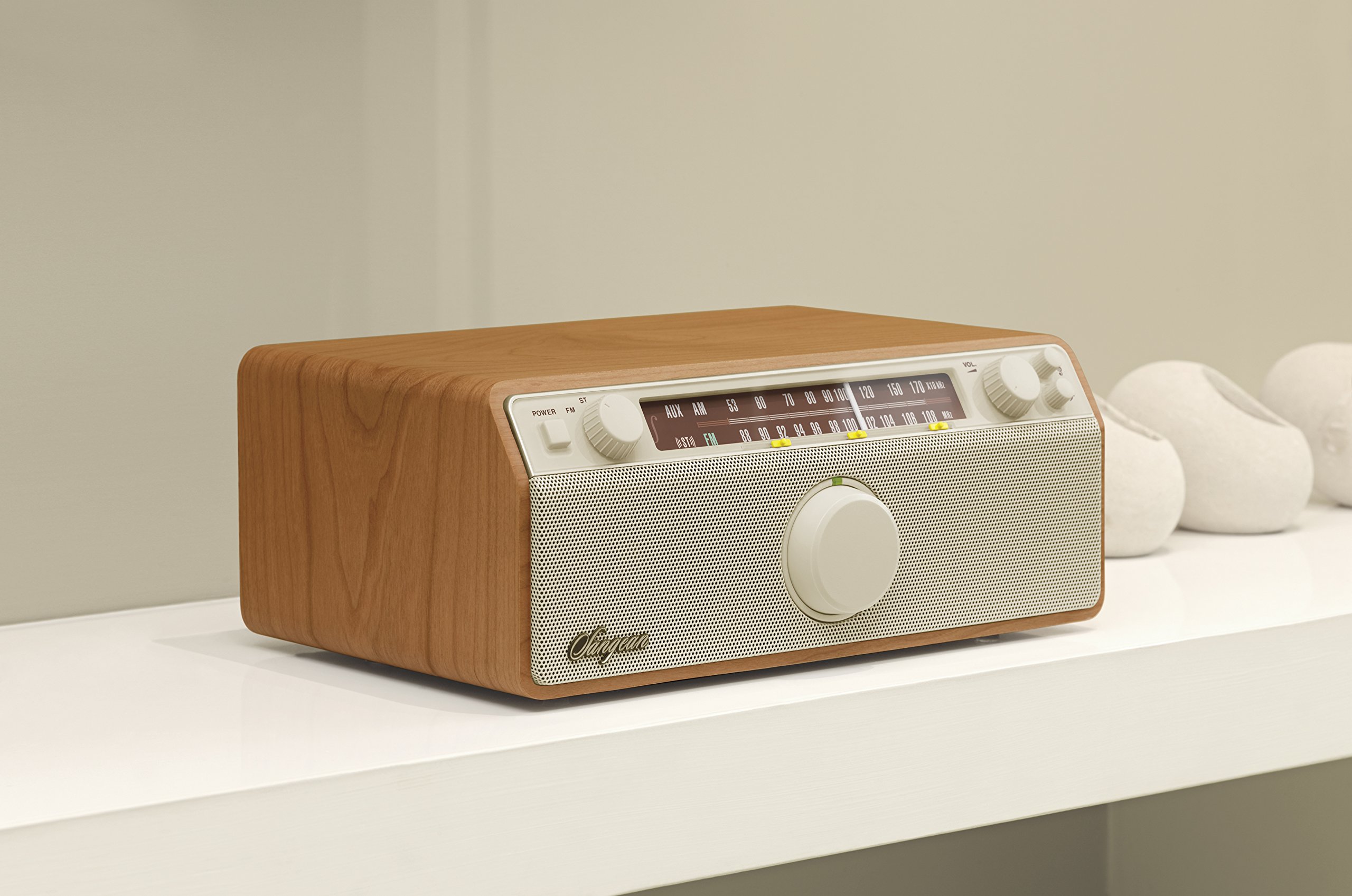 Sangean WR-12 AM/FM/Aux-In Stereo Analog Wooden Cabinet Radio (Walnut)