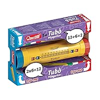 Quercetti Tubo Educational Toy for Learning Multiplication and Division Tables - Kids Practice and Learn Math Equations by Turning The Knobs - for Ages 5 Years and up