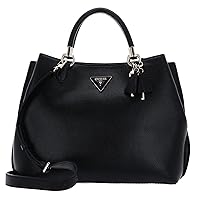 GUESS Women's Gizele Girlfriend Carryall Satchel, Top Handles, Black, One Size