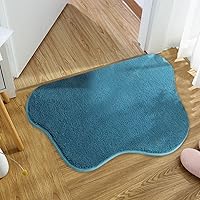 MORESEC Super Absorbent Floor Mat, Geometry Quick Dry Thin Bathroom Rugs Fits Under Door- Super Absorbent, Non Slip Rubber Backing, Non Shedding, Washable Bath Mat - 15.7