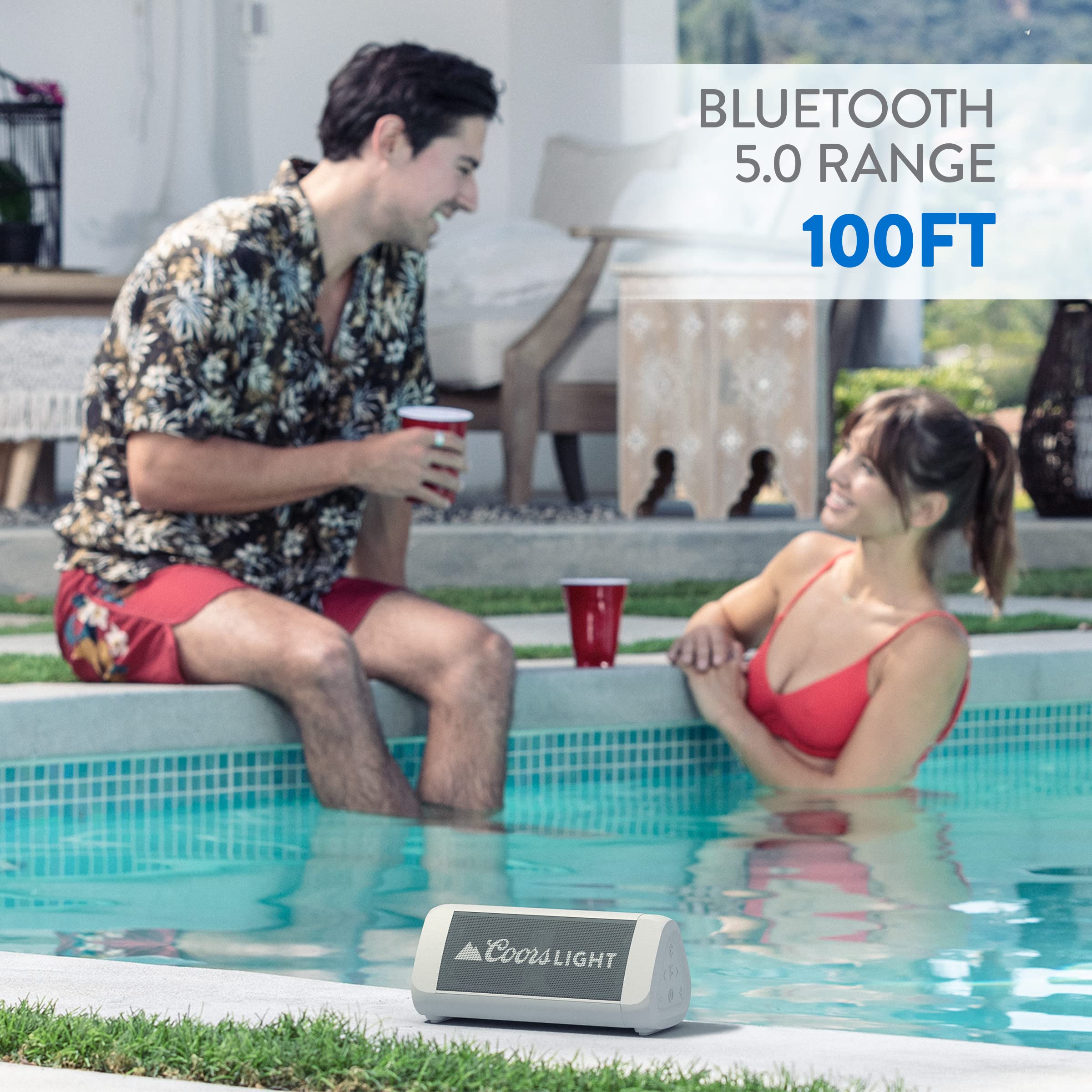 Oontz Angle 3 Ultra Bluetooth Speaker, Coors Light Edition | IPX7 Waterproof | 100 Feet Bluetooth Range | 20-Hour Playtime | Superior Sound with Exceptional Bass
