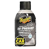 Meguiar's Whole Car Air Refresher, Odor Eliminator Spray Eliminates Strong Vehicle Odors, Black Chrome Scent – 2 Oz Spray Bottle
