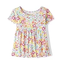 The Children's Place Baby Toddler Girls Short Sleeve Empire Top