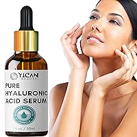 Anti-Aging Face Serum Pure Hyaluronic Acid Face Serum, to Hydrate, Visibly Plump Skin, & Reduce Wrinkles to Fight Fine Lines, & Dark Spots 1 oz