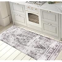 Rugshop Distressed Traditional Anti Fatigue Non Slip Stain Resistant Waterproof Standing Mat for Kitchen, Front of Sink, Laundry Room,Standing Desk, Office 18