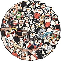 50Pcs Cute Cartoon Penguin Stickers for Kids Teens, Funny Lovely Animal Stickers Penguin Daily Waterproof Stickers for Laptop Water Bottle Guitar Scrapbook Phone Case